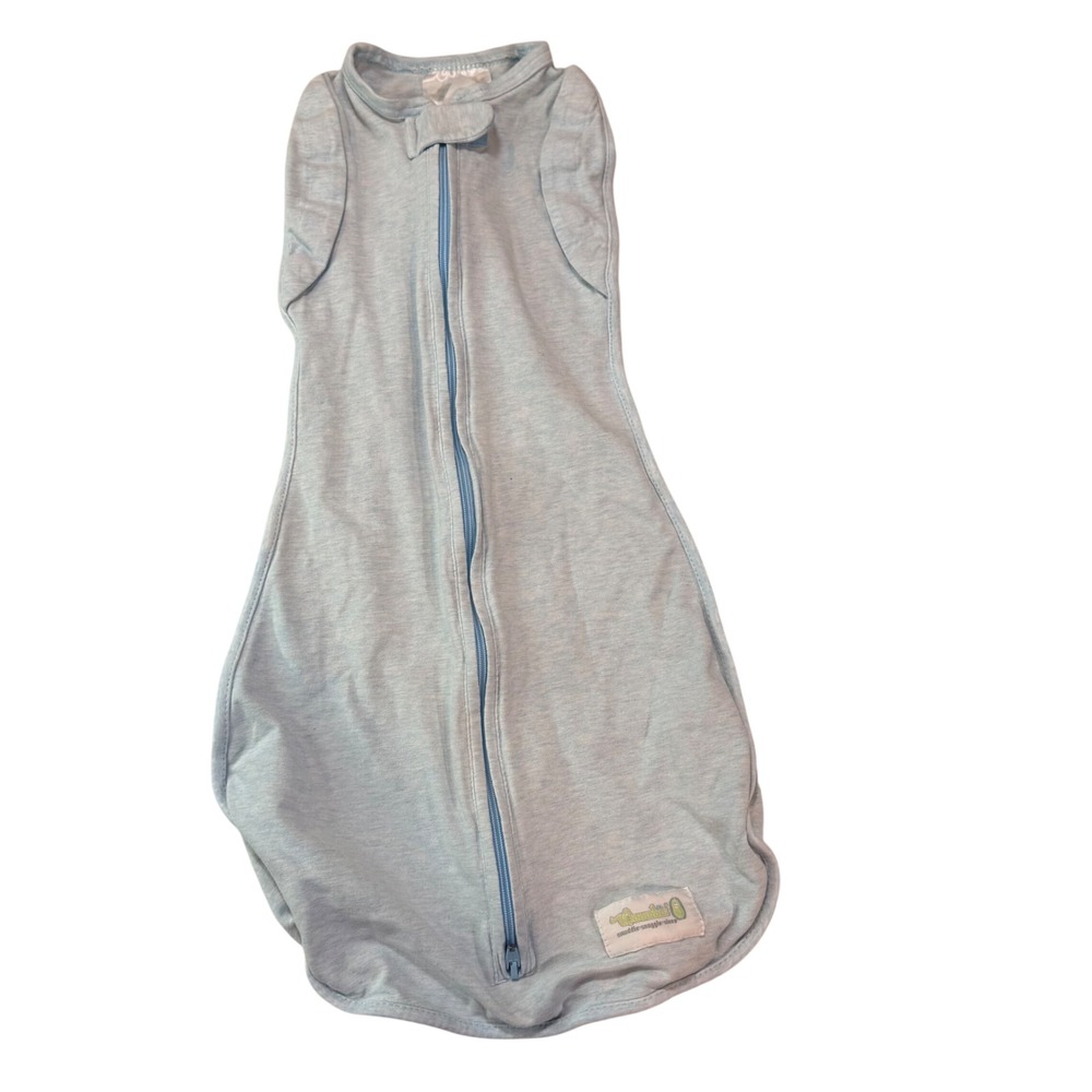Woombie Baby S Convertible Swaddle Sleep Sack Blue Snap Arms Zipper Soft Snuggle